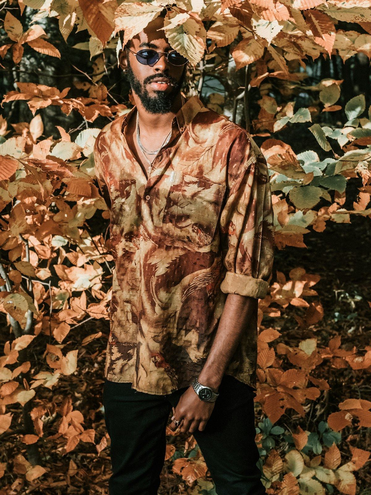 Silk Camp Collar Shirt: view 1